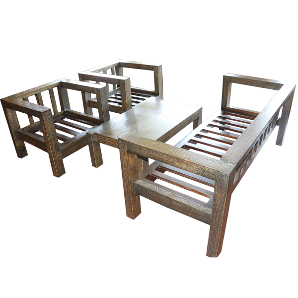 Rustic Sofa 3+1+1+Stool (without cushion)